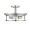 Z-Lite Savannah 2 Light Semi Flush Mount, Brushed Nickel & Clear 462SF14-BN - alternate 7